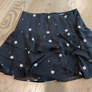 floral mini skirt